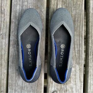 Rothy’s The Flat in Birdseye Navy‎ Round Toe Knit Size 8.5
